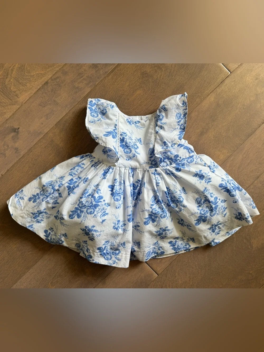 Janie and Jack Blue & White Floral Dress